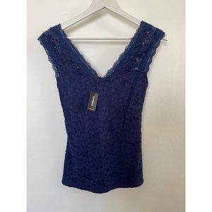 Express Lace Top Blue